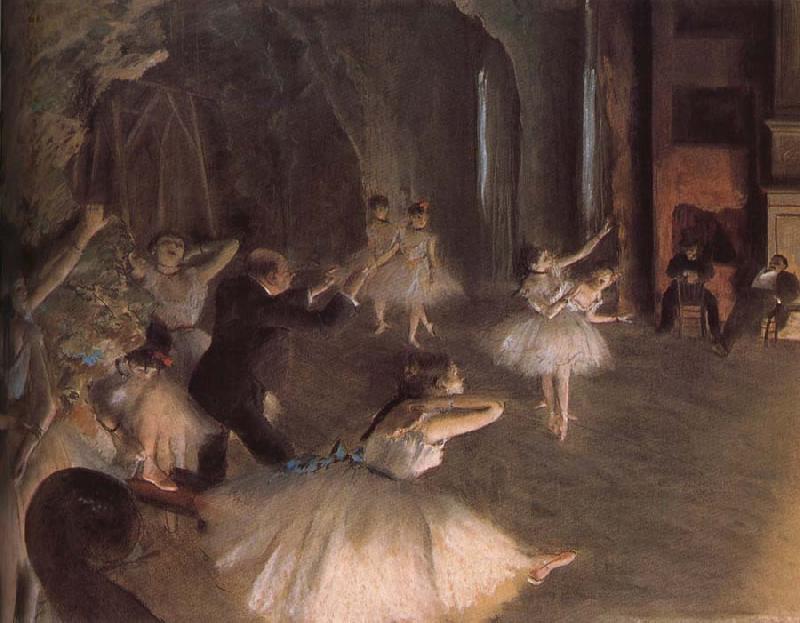 Edgar Degas Rehearsal on the stage oil painting image